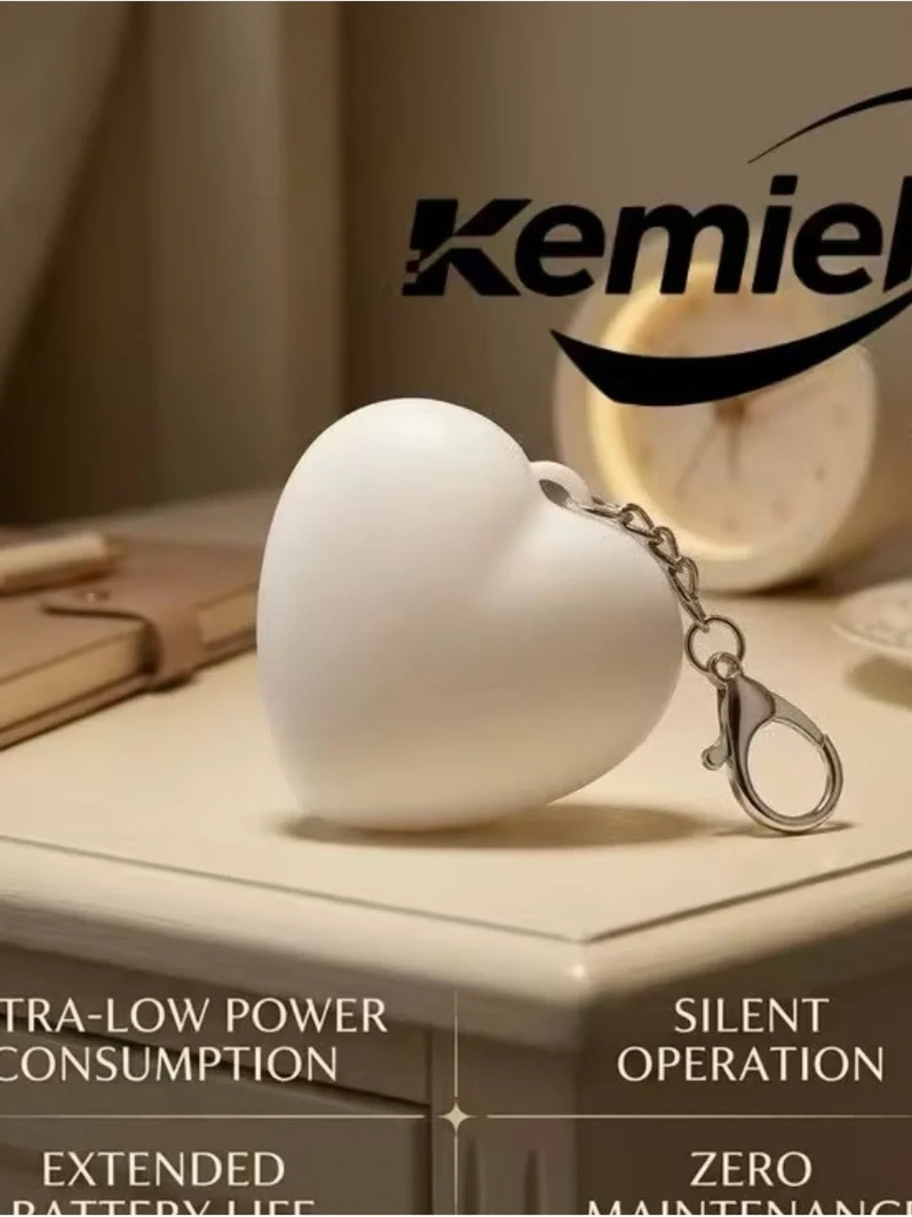 Heart-Shaped LED Purse light- White Glow *NWT